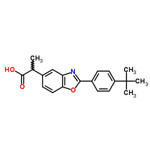 2-(4-Tert-butylphenyl)-α-methyl-5-benzoxazoleacetic acidStructure,54785-40-9Structure 2-(4-Tert-butylphenyl)-α-methyl-5-benzoxazoleacetic acid Structure,54785-40-9Structure