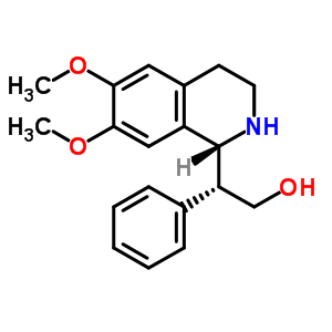 (R)-2-((r)-6,7-dimethoxy-1,2,3,4-tetrahydro-isoquinolin-1-yl)-2-phenyl-ethanolStructure,548443-18-1Structure (R)-2-((r)-6,7-dimethoxy-1,2,3,4-tetrahydro-isoquinolin-1-yl)-2-phenyl-ethanol Structure,548443-18-1Structure