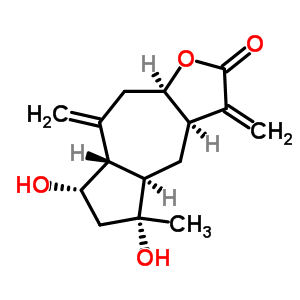 堆心菊內(nèi)酯結(jié)構(gòu)式_54964-49-7結(jié)構(gòu)式