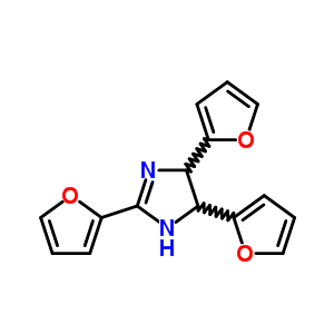 2,4,5-Tris(2-furyl)-4,5-dihydro-1h-imidazoleStructure,550-23-2Structure 2,4,5-Tris(2-furyl)-4,5-dihydro-1h-imidazole Structure,550-23-2Structure