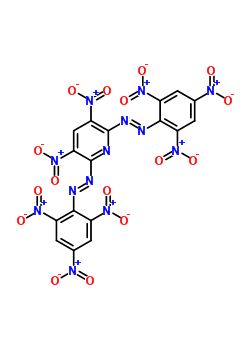 2,6-Bis(picrylazo)-3,5-dinitropyridineStructure,55106-96-2Structure 2,6-Bis(picrylazo)-3,5-dinitropyridine Structure,55106-96-2Structure