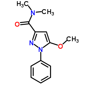 N,n-dimethyl-5-methoxy-1-phenyl-1h-pyrazole-3-carboxamideStructure,55228-52-9Structure N,n-dimethyl-5-methoxy-1-phenyl-1h-pyrazole-3-carboxamide Structure,55228-52-9Structure