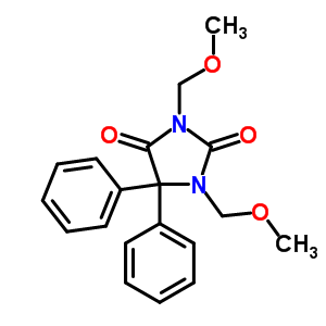1,3-Bis(methoxymethyl)-5,5-diphenylhydantoinStructure,55251-07-5Structure 1,3-Bis(methoxymethyl)-5,5-diphenylhydantoin Structure,55251-07-5Structure