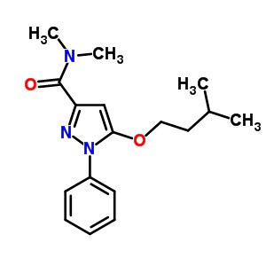 N,N-二甲基-5-(異戊基氧基)-1-苯基-1H-吡唑-3-羧酰胺結(jié)構(gòu)式_55266-64-3結(jié)構(gòu)式