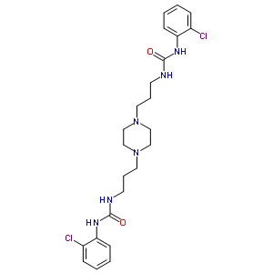 N,N-(1,4-哌嗪二基二-3,1-丙烷二基)雙(n-(2-氯苯基)脲)結(jié)構(gòu)式_55291-02-6結(jié)構(gòu)式