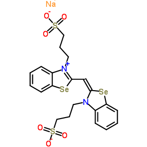 3-(3-磺酸丙基)-2-[[3-[3-(鈉氧磺?；?丙基]苯并硒唑-2(3H)-亞基]甲基]苯并硒唑-3-鎓結構式_55425-27-9結構式