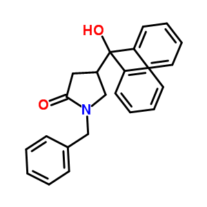 1-Benzyl-4-(hydroxy-diphenyl-methyl)-pyrrolidin-2-oneStructure,55470-23-0Structure 1-Benzyl-4-(hydroxy-diphenyl-methyl)-pyrrolidin-2-one Structure,55470-23-0Structure