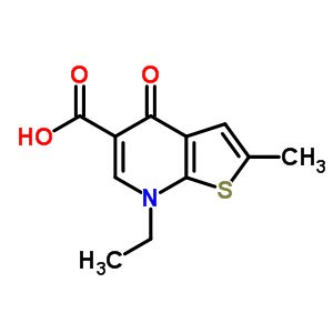 7-Ethyl-2-methyl-4-oxo-4,7-dihydrothieno(2,3-b)pyridine-5-carboxylic acidStructure,55503-20-3Structure 7-Ethyl-2-methyl-4-oxo-4,7-dihydrothieno(2,3-b)pyridine-5-carboxylic acid Structure,55503-20-3Structure