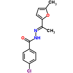 4-氯-n-[1-(5-甲基-2-呋喃基)亞乙基氨基]苯甲酰胺結(jié)構(gòu)式_5554-58-5結(jié)構(gòu)式