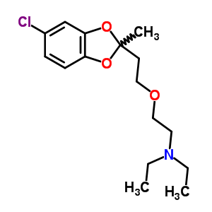 5-氯-2-(2-(2-(二乙基氨基)乙氧基) 乙基)-2-甲基-1,3-苯并二氧雜環(huán)戊烯結(jié)構(gòu)式_56287-41-3結(jié)構(gòu)式