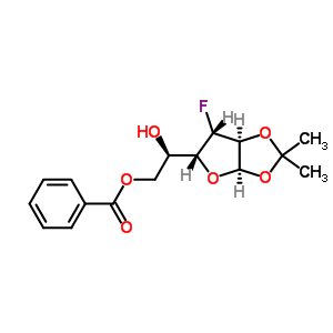 6-O-苯甲?；?3-脫氧-3-氟-1,2-O-異亞丙基-alpha-D-呋喃葡萄糖結(jié)構(gòu)式_56632-74-7結(jié)構(gòu)式