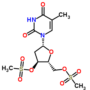 3’,5’-Di-o-mesylthymidineStructure,56822-33-4Structure 3’,5’-Di-o-mesylthymidine Structure,56822-33-4Structure