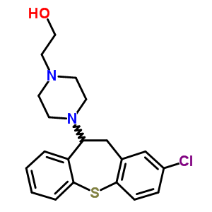 4-(2-氯-10,11-二氫二苯并[b,f]硫雜卓-10-基)-1-哌嗪乙醇結(jié)構(gòu)式_56934-18-0結(jié)構(gòu)式