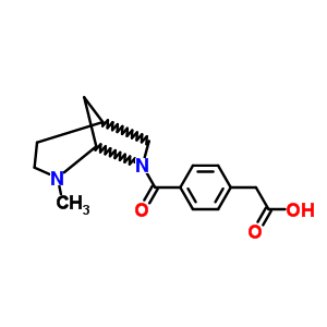 8-((alpha-羧基)-p-甲苯?；?-3-甲基-3,8-二氮雜雙環(huán)(3.2.1)辛烷結(jié)構(gòu)式_57269-43-9結(jié)構(gòu)式