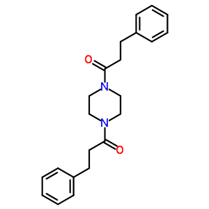 3-苯基-1-[4-(3-苯基丙?；?哌嗪-1-基]丙烷-1-酮結(jié)構(gòu)式_57413-33-9結(jié)構(gòu)式