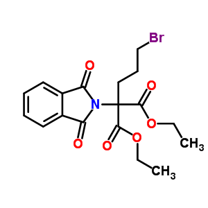 2-(3-溴丙基)-2-(1,3-二氫-1,3-二氧代-2H-異吲哚-2-基)-丙二酸 1,3-二乙酯結(jié)構(gòu)式_57616-02-1結(jié)構(gòu)式