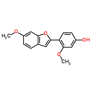3-Methoxy-4-(6-methoxybenzofuran-2-yl)phenolStructure,57800-41-6Structure 3-Methoxy-4-(6-methoxybenzofuran-2-yl)phenol Structure,57800-41-6Structure