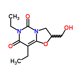 6,8-二乙基-2-羥基甲基四氫噁唑并(3,2-c)嘧啶-5,7-(4h,6h)-二酮結構式_58137-53-4結構式