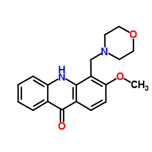 3-Methoxy-4-(morpholinomethyl)-9(10h)-acridoneStructure,58324-16-6Structure 3-Methoxy-4-(morpholinomethyl)-9(10h)-acridone Structure,58324-16-6Structure