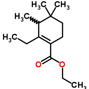 2-Ethyl-3,6,6-trimethyl-2-cyclohexene-1-carboxylic acid ethyl esterStructure,58535-04-9Structure 2-Ethyl-3,6,6-trimethyl-2-cyclohexene-1-carboxylic acid ethyl ester Structure,58535-04-9Structure