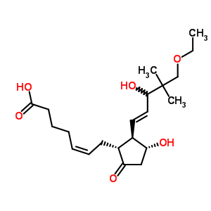 (Z)-7-[(1R,2R,3R)-2-[(E)-5-乙氧基-3-羥基-4,4-二甲基戊-1-烯基]-3-羥基-5-氧代環(huán)戊基]庚-5-烯酸結構式_58687-40-4結構式