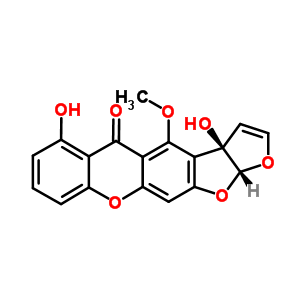 (3Ar)-3a,12aα-二氫-3a,6-二羥基-4-甲氧基-5H-呋喃并[3,2:4,5]呋喃并[3,2-b]氧雜蒽-5-酮結(jié)構(gòu)式_58775-51-2結(jié)構(gòu)式
