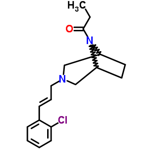 3-[3-(O-氯苯基)烯丙基]-8-丙?；?3,8-二氮雜雙環(huán)[3.2.1]辛烷結(jié)構(gòu)式_59038-07-2結(jié)構(gòu)式