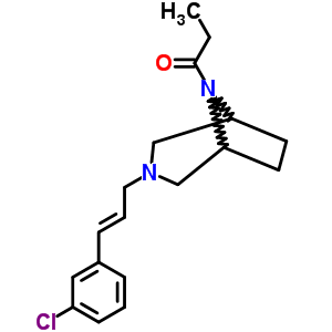 3-[3-(M-氯苯基)烯丙基]-8-丙?；?3,8-二氮雜雙環(huán)[3.2.1]辛烷結(jié)構(gòu)式_59038-09-4結(jié)構(gòu)式