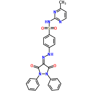 4-[2-(3,5-二氧代-1,2-二苯基-吡唑i二n-4-基)肼基]-n-(4-甲基嘧啶-2-基)苯磺酰胺結(jié)構(gòu)式_59541-33-2結(jié)構(gòu)式
