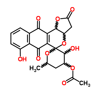 (5R,3aR,11bR)-4α-乙?；趸?3,3a,4,5,6,11b-六氫-3α,7-二羥基-6β-甲基螺[5H-呋喃并[3,2-b]萘并[2,3-d]吡喃-5,2-[2H]吡喃]-2,6,11(3H)-三酮結構式_59554-11-9結構式