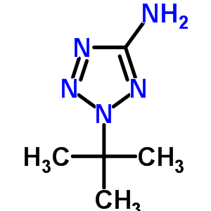 (9ci)-2-(1,1-二甲基乙基)-2H-四唑-5-胺結(jié)構(gòu)式_59772-94-0結(jié)構(gòu)式