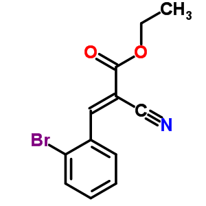 3-(2-溴苯基)-2-氰基丙烯酸乙酯結(jié)構(gòu)式_59803-32-6結(jié)構(gòu)式