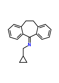 N-環(huán)丙基甲基-10,11-二氫-5H-二苯并-(a,d)-環(huán)庚烯-5-亞胺結(jié)構(gòu)式_59864-46-9結(jié)構(gòu)式
