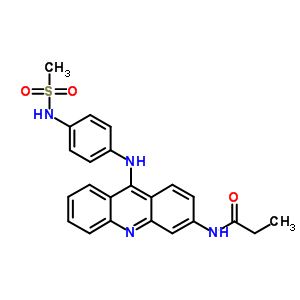 N-[4-[(3-丙?；被?9-吖啶yl)氨基]苯基]甲烷磺酰胺結(jié)構(gòu)式_59988-06-6結(jié)構(gòu)式