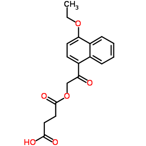 琥珀酸氫-1-(4-乙氧基-1-萘基羰基甲基)酯結(jié)構(gòu)式_60634-59-5結(jié)構(gòu)式