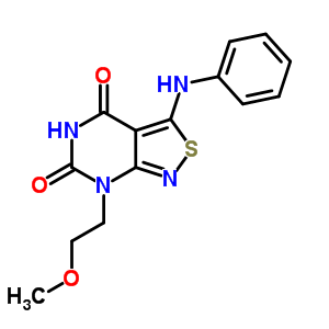 7-(2-甲氧基乙基)-3-(苯基氨基)-異噻唑并[3,4-d]嘧啶-4,6(5H,7H)-二酮結構式_60663-80-1結構式
