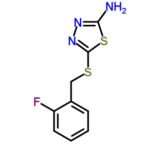 5-(2-氟-芐基磺?；?-[1,3,4]噻二唑-2-胺結(jié)構(gòu)式_6080-36-0結(jié)構(gòu)式