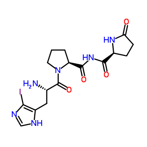 5-氧代脯氨酰-4(5)-碘組氨酰-脯氨酰胺結(jié)構(gòu)式_60839-69-2結(jié)構(gòu)式