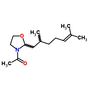 3-Acetyl-2-(2,6-dimethyl-5-heptenyl)oxazolidineStructure,61168-60-3Structure 3-Acetyl-2-(2,6-dimethyl-5-heptenyl)oxazolidine Structure,61168-60-3Structure