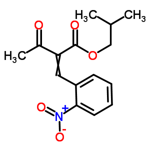 Isobutyl 2-(2-nitro-benzylidene)acetoacetateStructure,61312-59-2Structure Isobutyl 2-(2-nitro-benzylidene)acetoacetate Structure,61312-59-2Structure