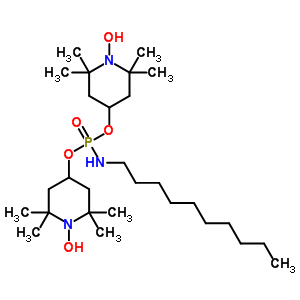 N-[雙[(1-羥基-2,2,6,6-四甲基-4-哌啶)氧基]膦]癸烷-1-胺結(jié)構(gòu)式_61405-87-6結(jié)構(gòu)式
