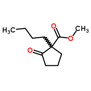 2-氧代-1-丁基-1-環(huán)戊烷羧酸甲酯結(jié)構(gòu)式_61777-25-1結(jié)構(gòu)式
