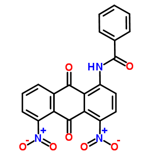 N-[(9,10-二氫-4,5-二硝基-9,10-二氧代蒽)-1-基]苯甲酰胺結(jié)構(gòu)式_61907-30-0結(jié)構(gòu)式