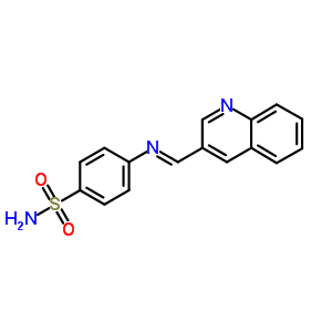 4-(Quinolin-3-ylmethylideneamino)benzenesulfonamideStructure,62294-72-8Structure 4-(Quinolin-3-ylmethylideneamino)benzenesulfonamide Structure,62294-72-8Structure