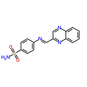 4-(Quinoxalin-2-ylmethylideneamino)benzenesulfonamideStructure,62294-78-4Structure 4-(Quinoxalin-2-ylmethylideneamino)benzenesulfonamide Structure,62294-78-4Structure