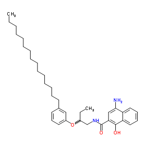 4-氨基-1-羥基-N-[2-(3-十五烷基苯氧基)丁基]-2-萘甲酰胺結(jié)構(gòu)式_62592-57-8結(jié)構(gòu)式