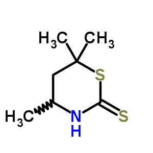 四氫-4,6,6-三甲基-2H-1,3-噻嗪-2-硫酮結構式_6268-74-2結構式