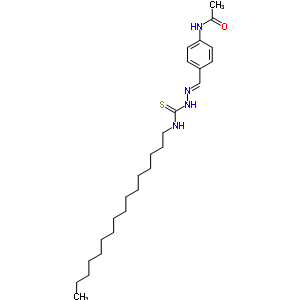 N-[4-[(z)-(十六基硫代氨基甲酰肼基)甲基]苯基]乙酰胺結構式_6277-22-1結構式
