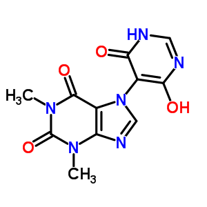 1H-purine-2,6-dione, 7-(1, 6-dihydro-4-hydroxy-6-oxo-5-pyrimidinyl)-3,7-dihydro-1,3-dimethyl-Structure,62787-62-6Structure 1H-purine-2,6-dione, 7-(1, 6-dihydro-4-hydroxy-6-oxo-5-pyrimidinyl)-3,7-dihydro-1,3-dimethyl- Structure,62787-62-6Structure