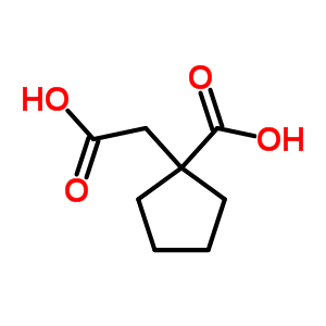 1-(Carboxymethyl)cyclopentanecarboxylic acidStructure,62953-73-5Structure 1-(Carboxymethyl)cyclopentanecarboxylic acid Structure,62953-73-5Structure